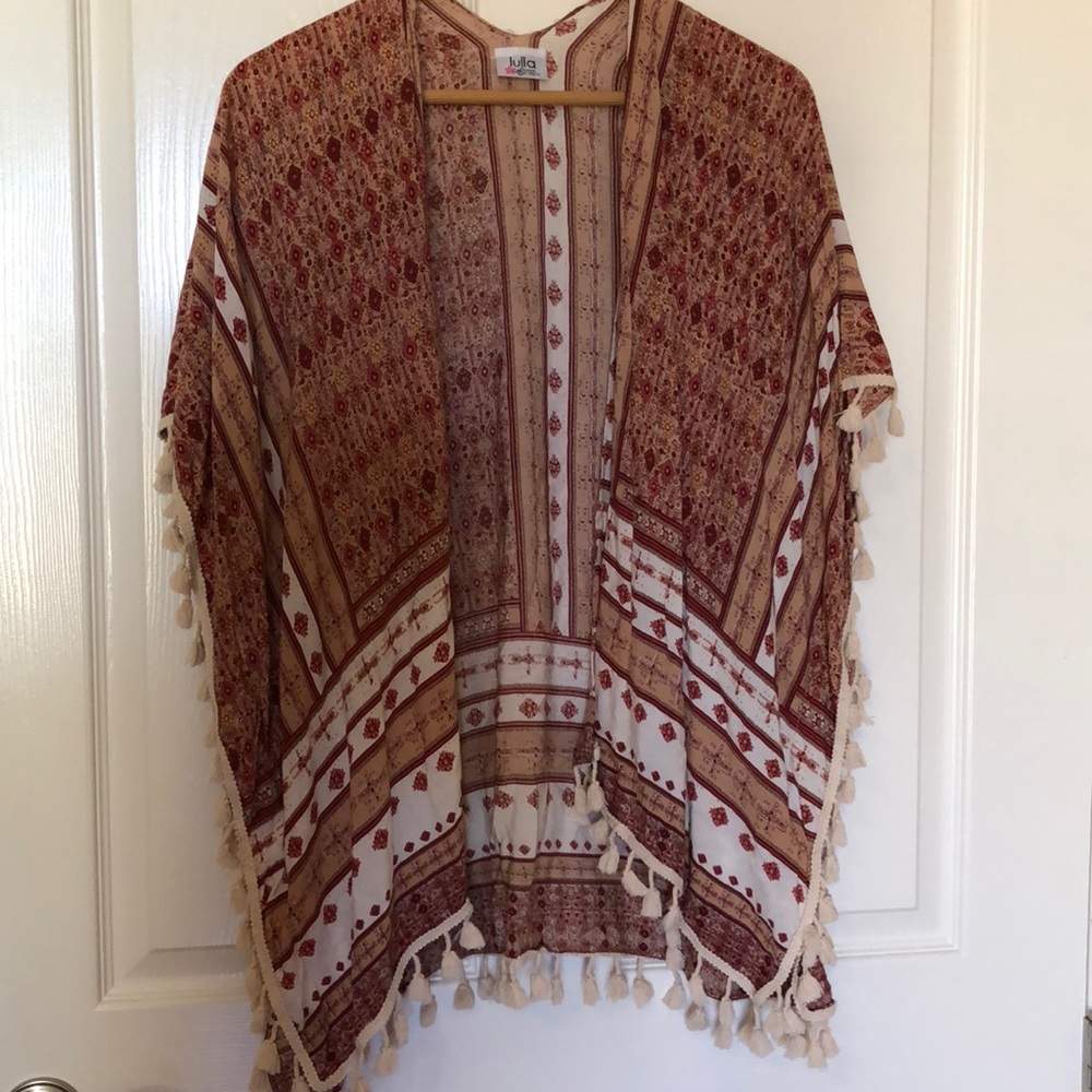 Printed Coverup with Tassels